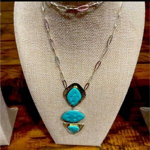 Beautiful Turquoise Necklace measures 30” long. A very popular pieces!